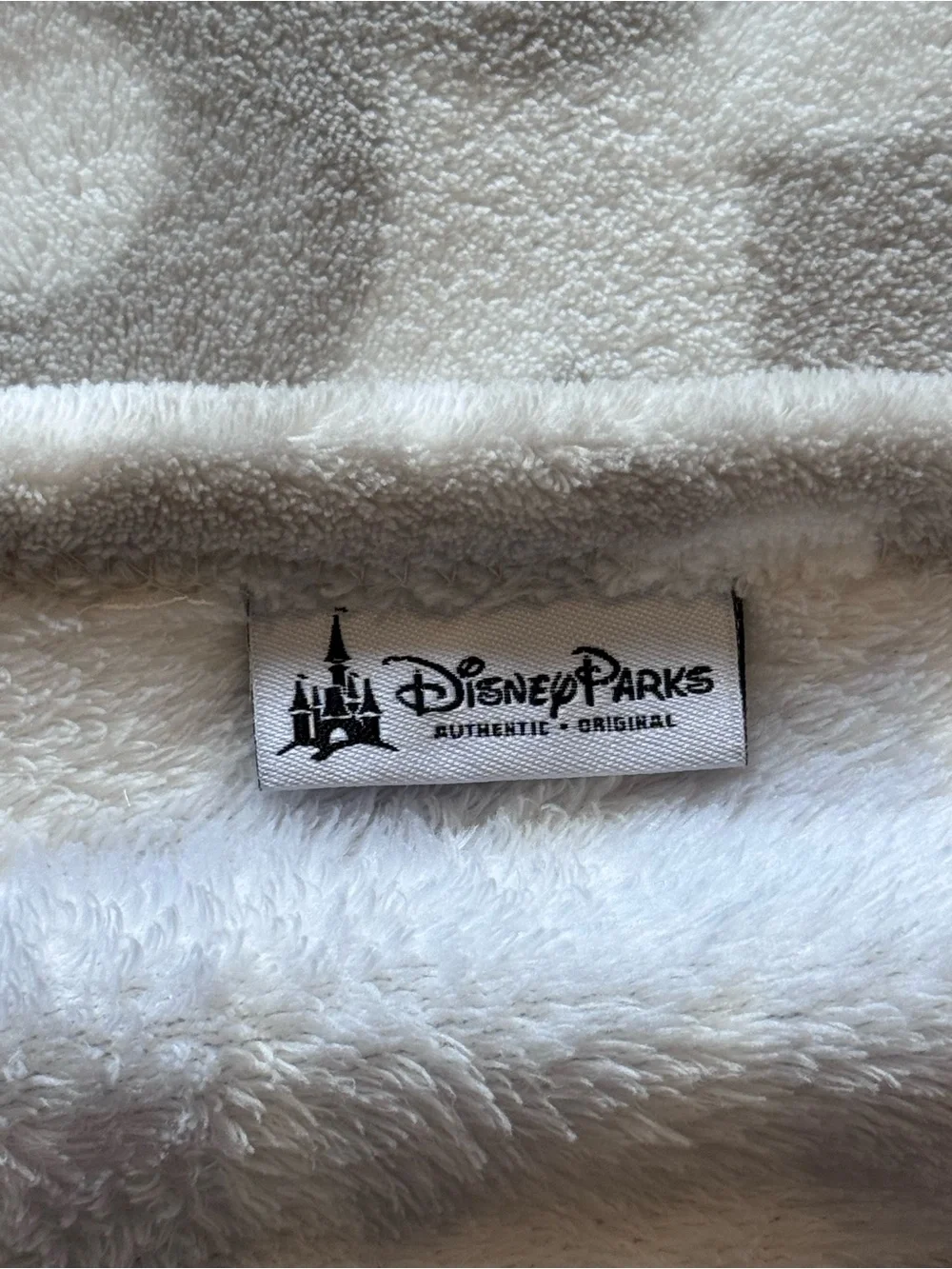 Disney Parks Plush Blanket in Light Gray and White